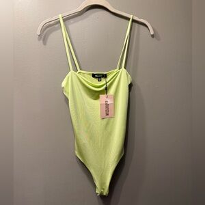 Missguided Lime Green Strappy Bodysuit